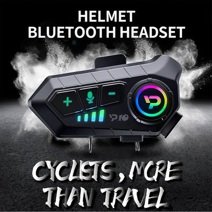Bluetooth Motorcycle Helmet Headset 5.3 Wireless IPX6 Waterproof Noice Reduction Earphone 2000mah Long Standby Handsfree