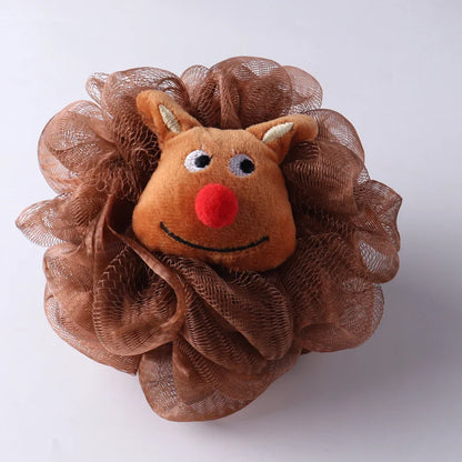 2PCS Christmas series Bath Ball doll lovely bath ball bath flower colorful holiday gift bath bath scrub