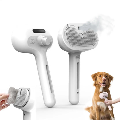 Pet Hair Remover Spray Grooming Comb Cats Dogs Floating Hair Removal Steam Cleaning Brush Dematting Water Mist Humidifier Comb