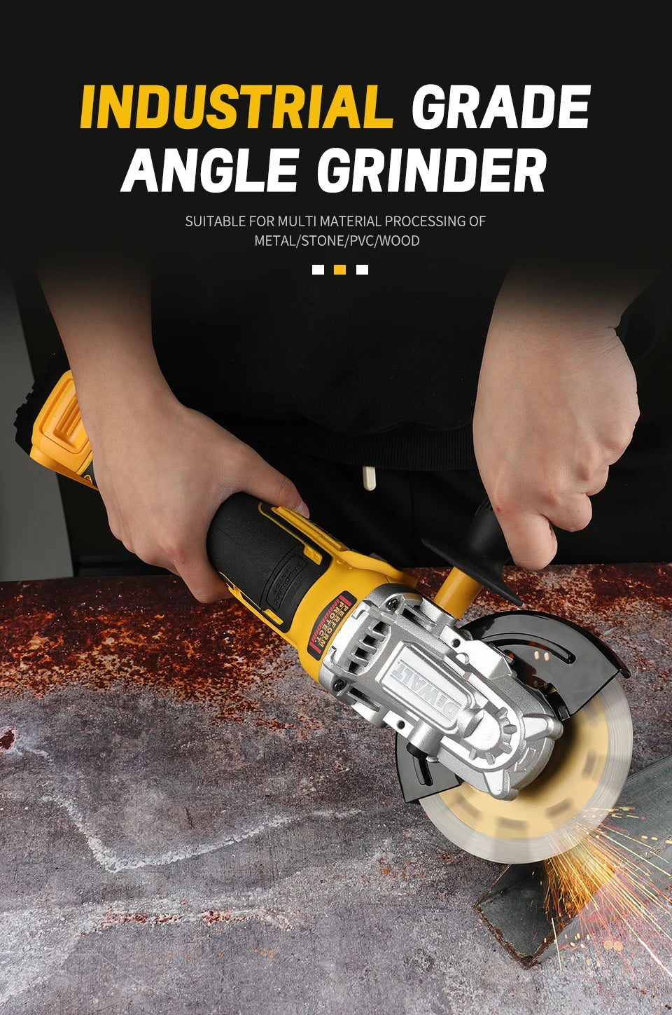 DEWALT DCG405FN Angle Grinder 20V Brushless Motor Cutting Machine 125mm Rechargeable Cordless Handheld Polishing Machine