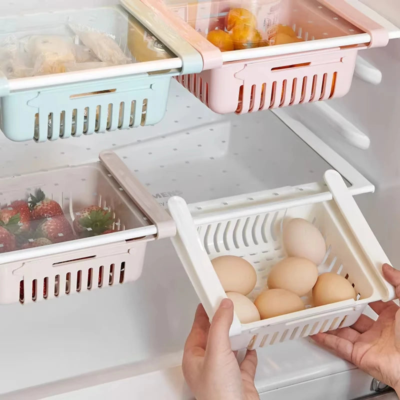 Fridge Organizer Storage Box Creative Multifunctional Refrigerator Drawer for Fruit Egg Food Plastic Storage Container Shelf