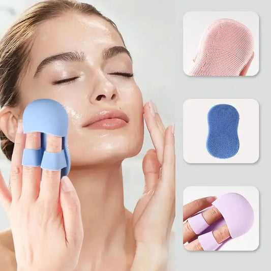 Facial Silicone Facial Cleansing Brush Handheld  Facial Deep Cleansing  Exfoliator Blackhead Pore Cleaner Skin Care TooL