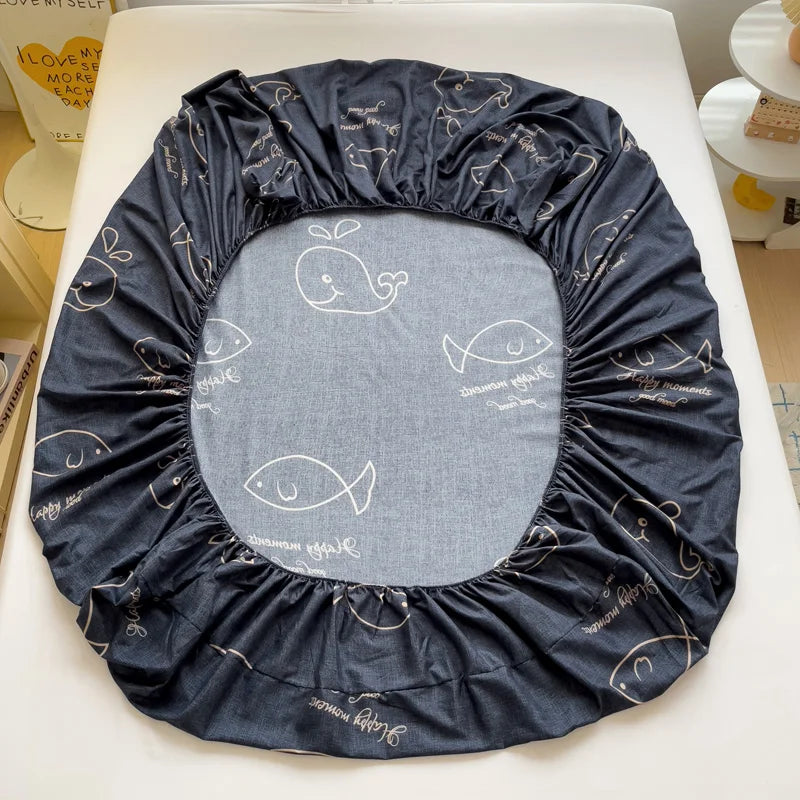Bed Sheets Cute Animals Fitted Sheet Non Slip 침대패드 Bedspread With Elastic Band Mattress Cover (no Pillowcase) Double Bed Sheets