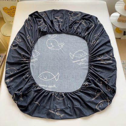 Bed Sheets Cute Animals Fitted Sheet Non Slip 침대패드 Bedspread With Elastic Band Mattress Cover (no Pillowcase) Double Bed Sheets
