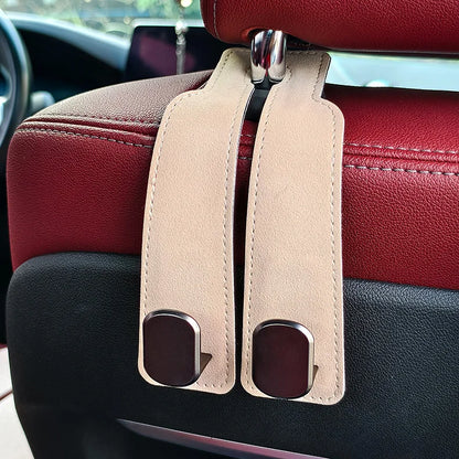 Car Seat Back Hook Suede Double-Headed Rear Storage Storage Small Hook Car Interior Decoration Supplies
