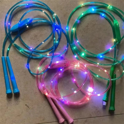 Luminous LED Jump Ropes Fun Fitness Enhance Flexibility Glowing Skipping Rope Coordination Counting Light Up Jump Ropes
