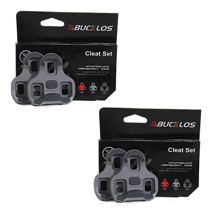 BUCKLOS for LOOK Keo Cleats Float Road Cycling Shoes Pedal Cleats for Look Keo Bike Self Locking Pedal Plate 4.5/9 Degree 1/2pc