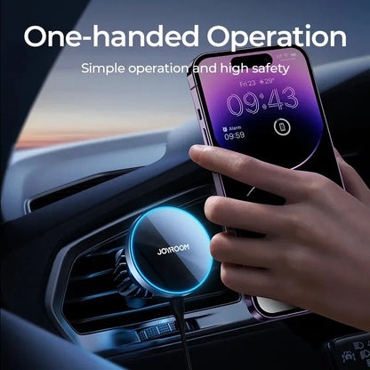 Joyroom Magnetic Car Phone Mount Wireless Fast Car Charger for iPhone Holder 15W Magnetic Car Phone Holder Mount Wireless