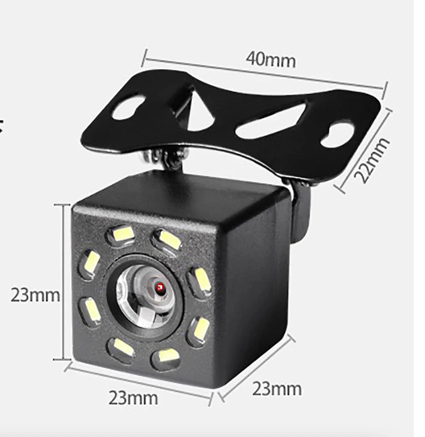 Wide-angle HD car rearview camera reversing video car camera reversing camera 8/LED night vision parking camera