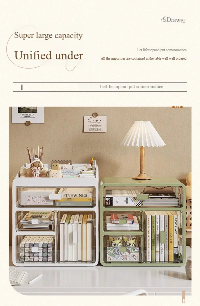 Drawer Desktop Organizer, Organizer Drawers, Desk Stationery Organizer, Multifunctional Dustproof Large Capacity Office Shelf