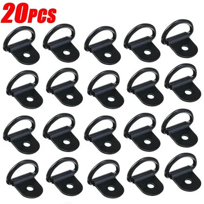 10/20pcs Stainless Steel D Shape Pull Hook Tie Down Anchor Ring Iron Cargo Tie Down Ring for Truck Trailers RV Boats Accessories
