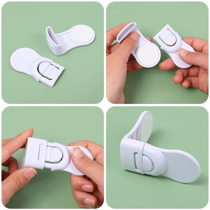 Plastic Baby Safety Lock Anti-Pinching Drawer Locks Cabinet Lock Refrigerator Lock Buckle Children Protection For Household Tool