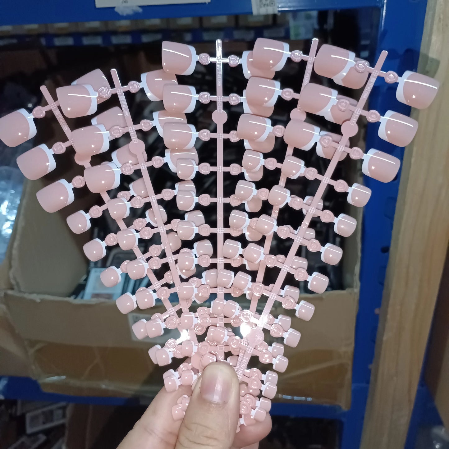 120pcs Square ToeNail Tips - Short French Tip Press On Toenails Pink Soft Gel Toe Nail Tips Full Cover Fake Toe Nail Extensions