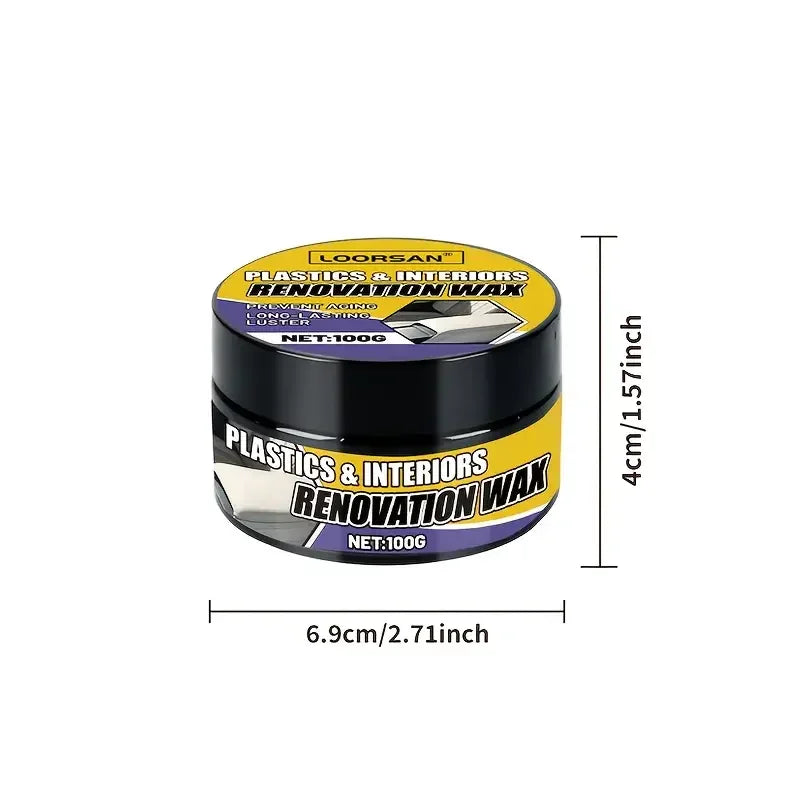100g car plastic parts repair paste,interior dashboard,leather seat repair wax,anti-aging,tire gloss wax,suitable for car rims