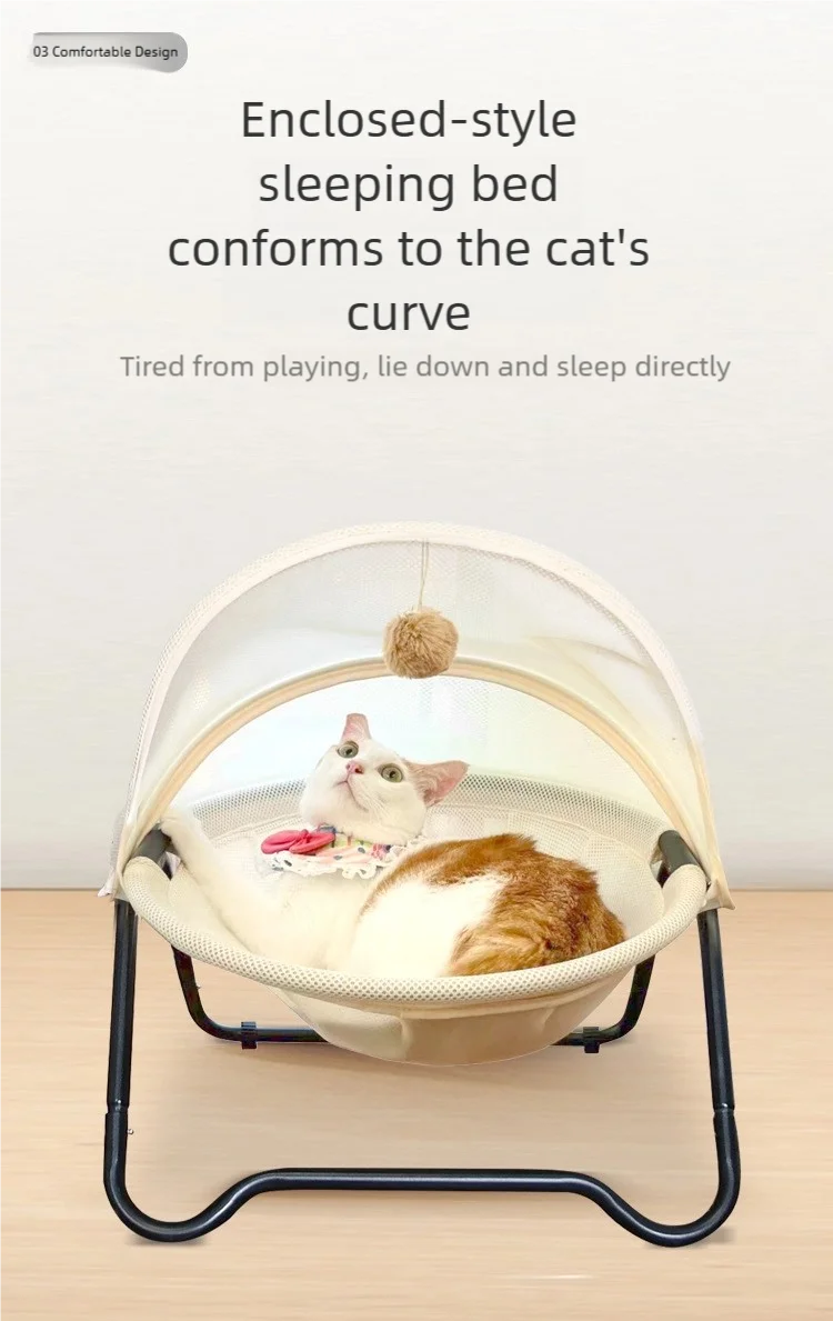 This floating pet bed has the features of moisture-proof, breathable, detachable, easy to clean, scratch-resistant and durable.