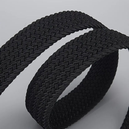 Men's Belt Casual Woven Elastic Belt Outdoor Sports Women's Belt No Need for Punching Climbing Work Belt For Men Women Fashion