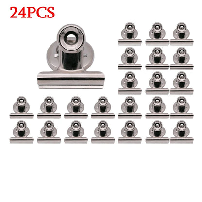 12/60pcs Fridge Strong Clips Magnets Scratch Free Detailed List Display Fastener Powerful Magnetic Paper Clip for Refrigerator