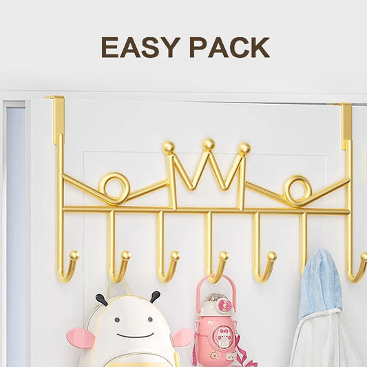 Hook Behind the Door, Punch-Free Door Rear Hanger, Door Storage Coat Hook, Entrance Door Bathroom Door Hook, Door Shelf, for Living Room, Kitchen and Bathroom