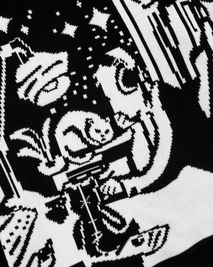 Oversized Sweaters Men Women Harajuku Anime Girl Graffiti Vintage Knitted Sweater lo-fi Winter Unisex Cotton Pullover Streetwear