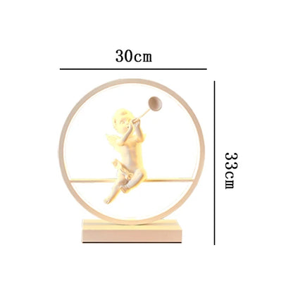 LED Angel table lamps bedroom bedside decorative lamp married couple romantic warm desk lamp