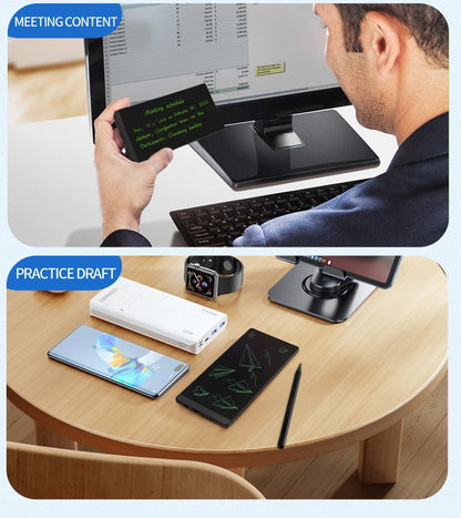 LCD Writing Tablet 6.5 Inch Doodle Board Drawing Tablet for Kids Handwriting Pad Memo Note for Home School Office Gifts