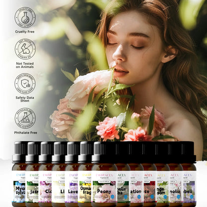 21 models Floral Essential Oils Flower Fragance Aromatherapy Essential Oils Car Aromatherapy Good Funny Gifts,For Women, Mom