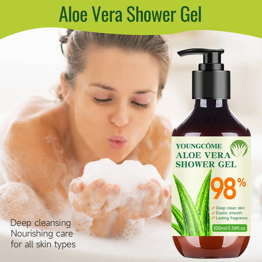 Aloe Vera Moisturizing Shower Gel,suitable for all skin types,Deep cleans pores,Improves the texture of skin Moisturizing Smooth
