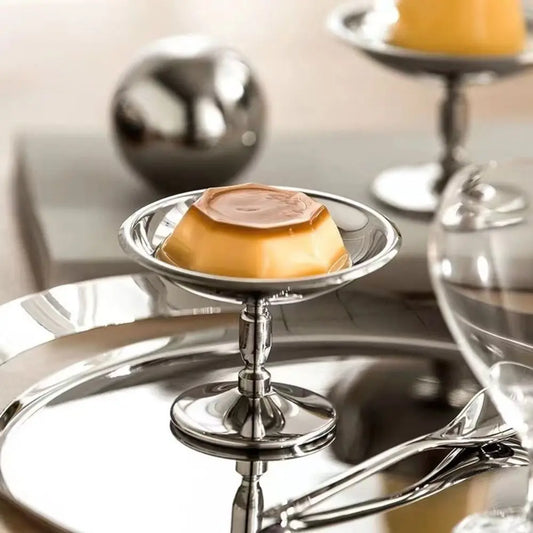 Containerss Stainless Steel Ice Cream Cup Multi-Function Silver Snacks Storage Cup Fashion Tall Fruit Bowl Party Bar