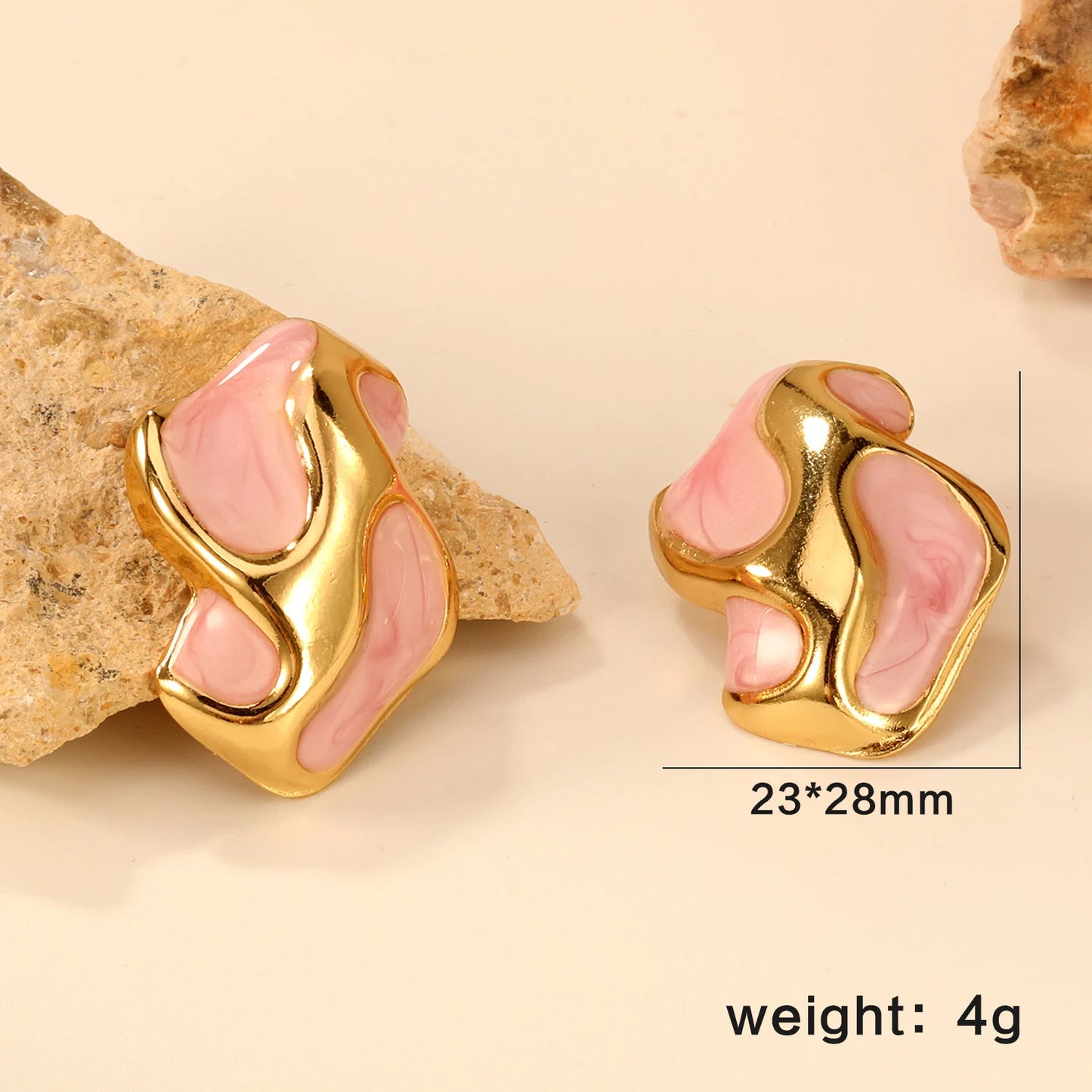 LUXUSTEEL Irregular Vitality Earrings Butterfly Women Stud Earrings Round Stainless Steel Female Ear ring Elegant Jewelry Gift