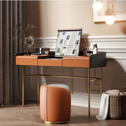Living Room Vanity Table Nail Makeup Drawers Bedroom Storage Luxury Dressing Table European Mesa De Maquillaje Trendy Furniture
