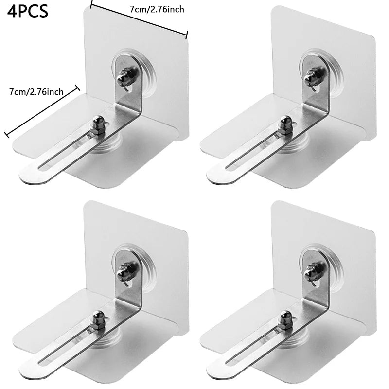 Furniture Anchors Strong Self-adhesive Fixed Prevent Dumping Device No punching Safety Anti Overturning Cabinet Buckle Anchors