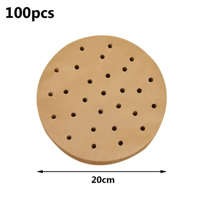 100pcs Air Fryer Liners Non-Stick Air Fryer Mat Disposable Oil Paper Parchment Paper Disposable Liner Home Kitchen Consumables