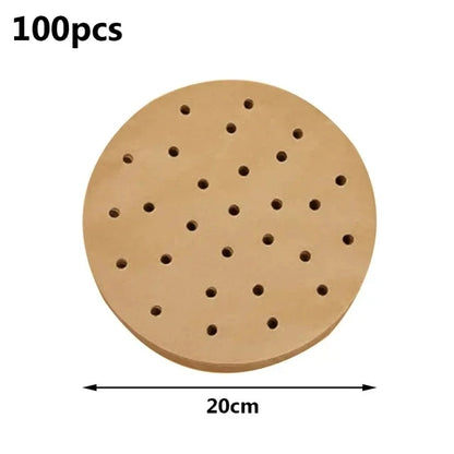 100pcs Air Fryer Liners Non-Stick Air Fryer Mat Disposable Oil Paper Parchment Paper Disposable Liner Home Kitchen Consumables