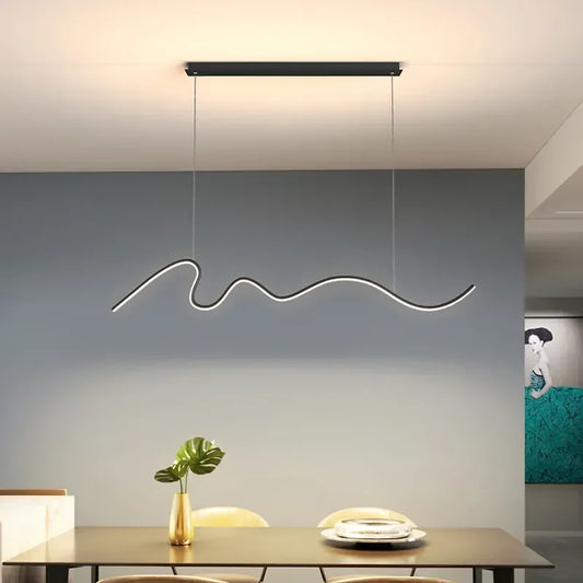 Dining Room Lamp Chandelier Light Luxury Lamps Modern Minimalist Dining Room Dining Table Bar Nordic Minimalist Strip 2025 New