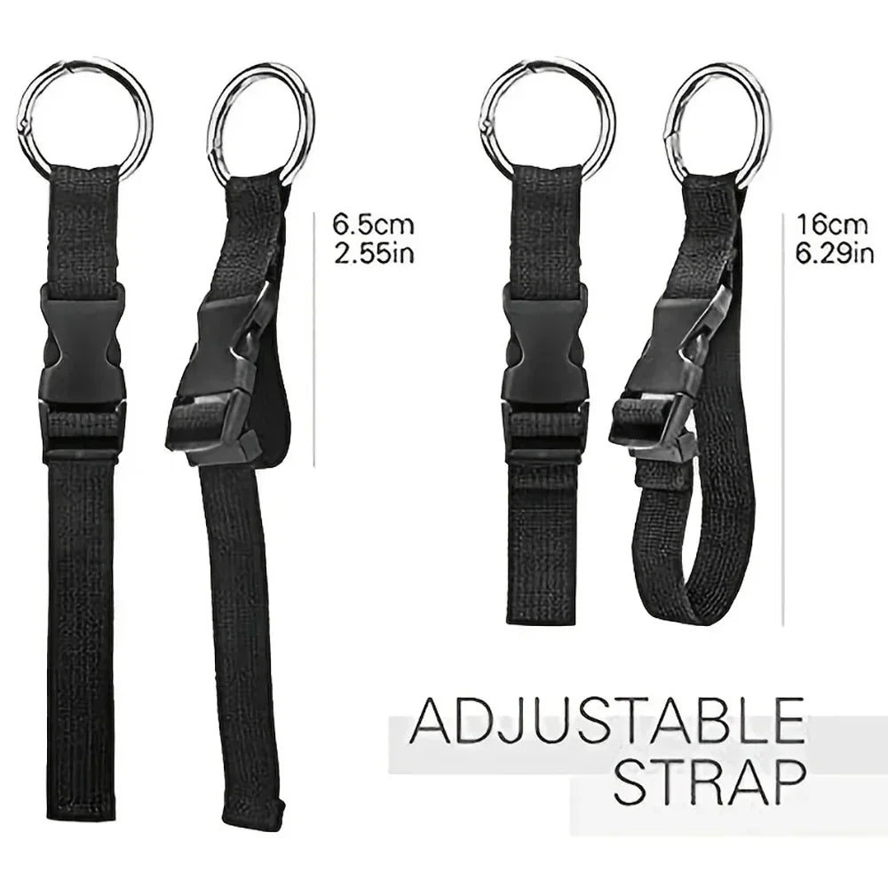 Travel Luggage Fixed Strap Backpack External Strap Portable with Release Buckle Add-A-Bag Luggage Strap Belt Jacket Holder
