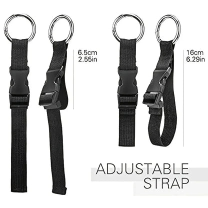 Travel Luggage Fixed Strap Backpack External Strap Portable with Release Buckle Add-A-Bag Luggage Strap Belt Jacket Holder
