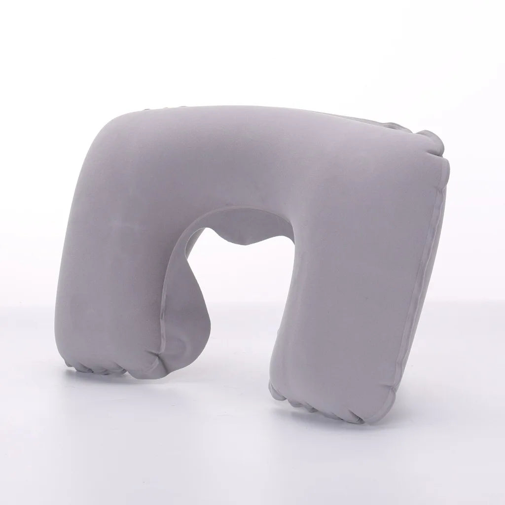 Press on Inflatable Pillow to Relax Neck Travel U-shaped Pillow Foldable and Portable with Leak Proof Device Ordinary U-shaped