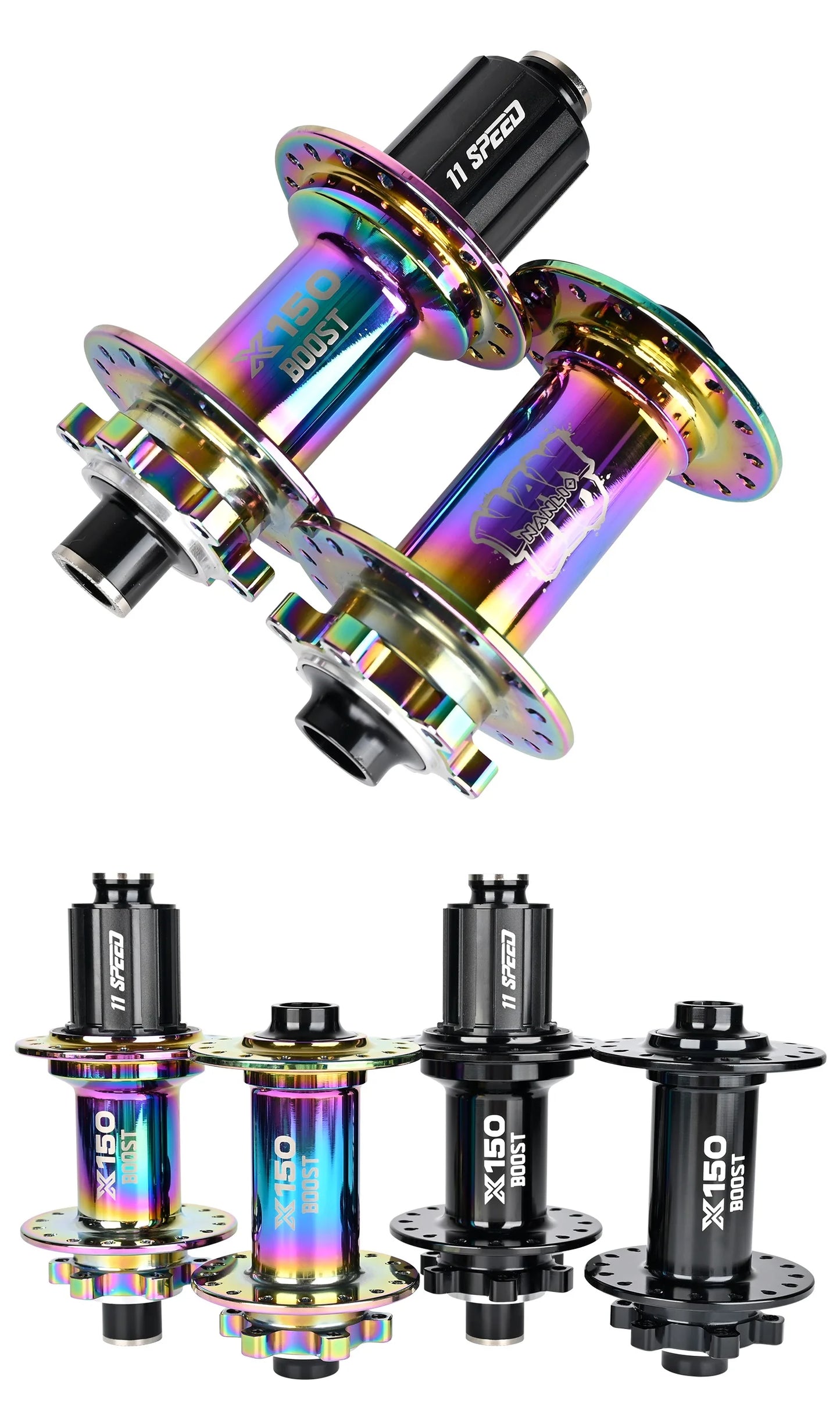 Nanlio Bicycle hubs X150 BOOST 6 Pawls 150T Noise 4 Bearing Hubs 110x15 148x12MM 8 9 10 11 12 Speed MTB Bike Hubs 28/32 Holes