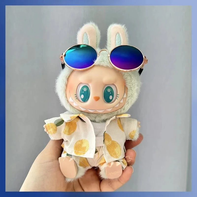 Labubu doll costume, beach-style monkey, Labubu Idol V1 V2, doll costume accessories, 15/17cm universal doll.