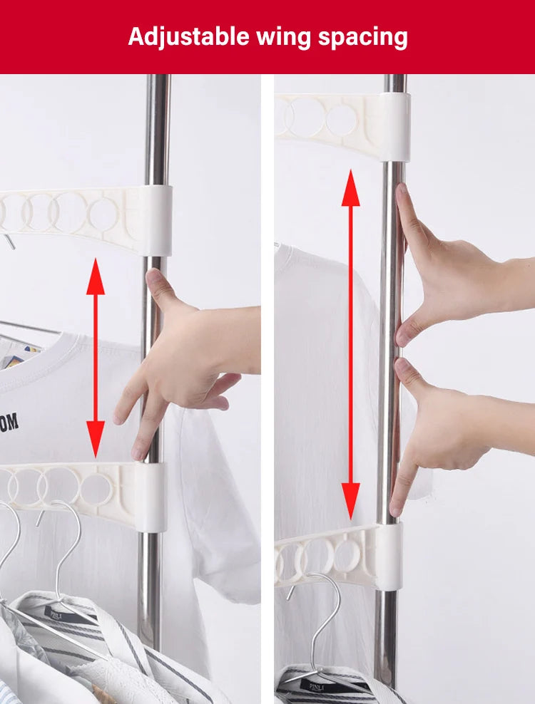 Household Flooring drying rack indoor telescopic pole drying rack Balcony Window Retractable drying rod Fixed Hanging Coat Racks