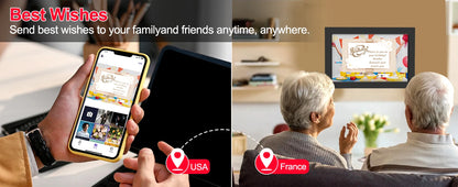 WiFi Digital Photo Frame 10.1 Inch 32GB Smart Digital Picture Frame with 1280x800 IPS HD Touch Screen Digital Frame Gift