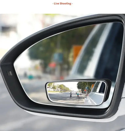 2Pcs 360 Degree Adjustable Blind Spot Mirror Car Auxiliary Rearview Convex Mirror Round Frame Wide Angle Mirrors for Car Reverse