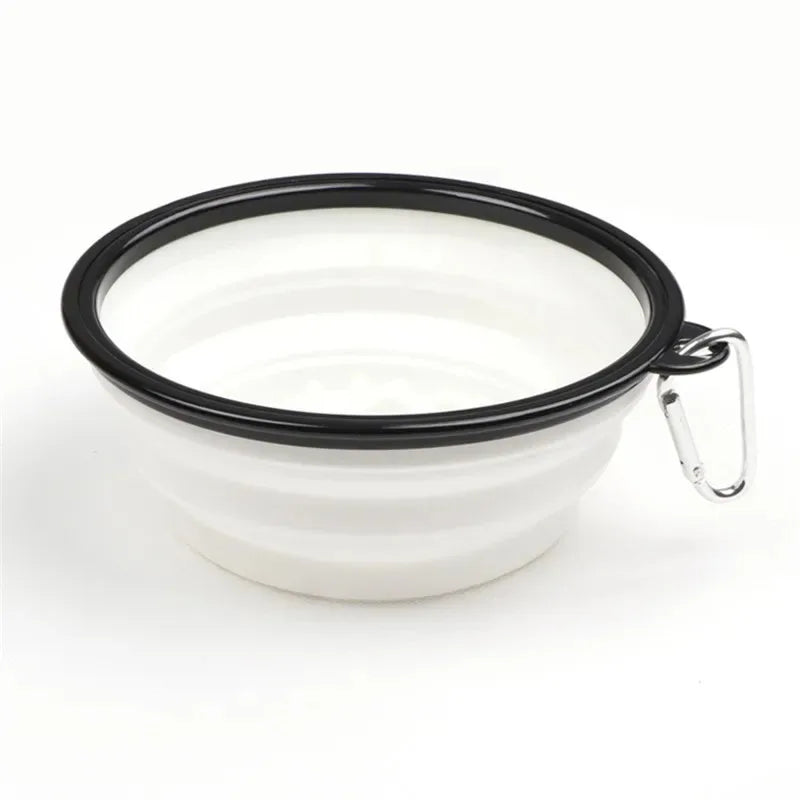 350ml Travel Slow Food Bowl for Small & Large Dogs, Foldable Pet Feeder with Buckle