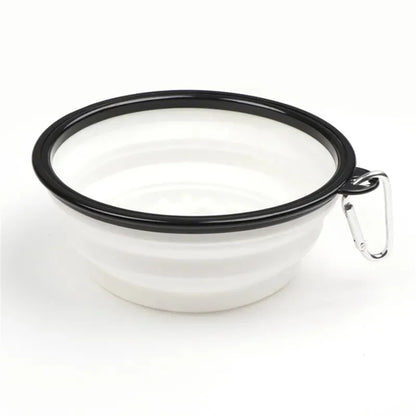 350ml Travel Slow Food Bowl for Small & Large Dogs, Foldable Pet Feeder with Buckle