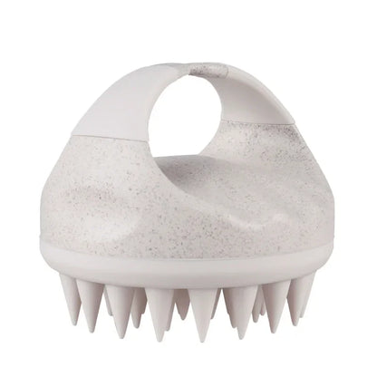 Scalp Brush Massager Sculp Scrubber Brush Wheat Straw Biodegradable Silicone Shampoo Brush Hair Scalp Massager For Hair Growth