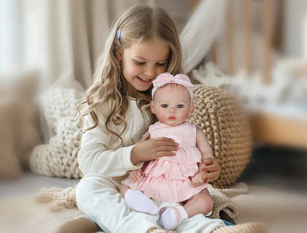 Baby Dolls Like Real Bebe Reborn Silicone Full Body 48cm Realistic Newborn Girl Painted Babies Lifelike Toddler Doll Toy Gifts