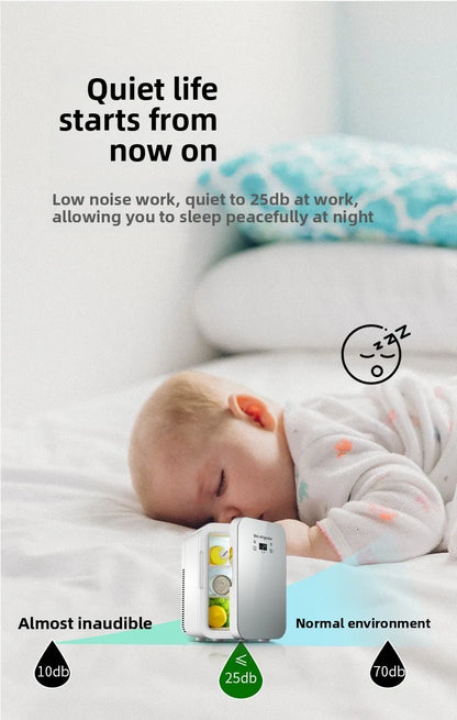 12V/220V Dual-Power Car Fridge Freezer, 12L Compact Refrigerator for Home/Office/Truck, Fast Cooling, Energy-Efficient