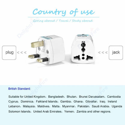 Universal UK Plug Adapter US EU AU To UK Travel Power Adapter Electrical Socket Plug Power Outlet Converter Electric Adaptors