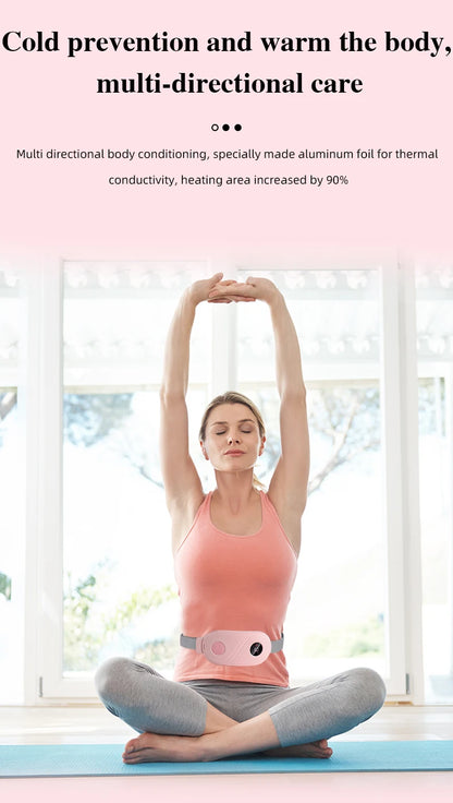 Electric Warm Uterine Cramp Massager Vibrator Heating for Menstrual Relief  Waist Massager Belt Care Waist Stomach for Women