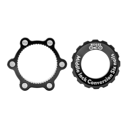 MUQZI Center-Lock Hubs To 6-Bolt Disc Brake Rotor Adapter Hubs Centerlock Converting Mount Adapter